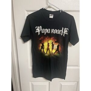 2010 Papa Roach Tour T Shirt Black Double Sided Band Tee Mens Small